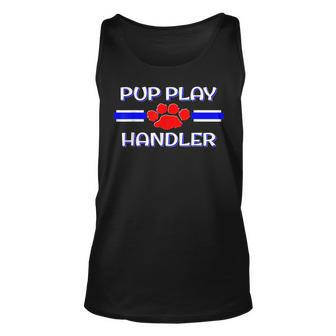 Gay Pup Play Handler Gift Bdsm Puppy Fetish Pride Gear Unisex Tank Top | Mazezy