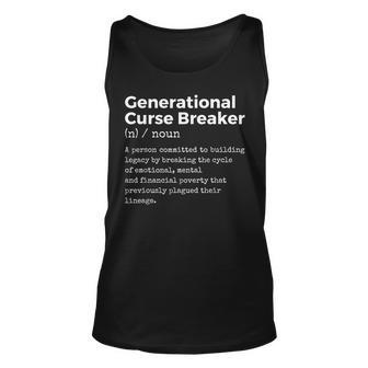 Generational Curse Breaker Definition Inspiration Motivation Unisex Tank Top - Seseable