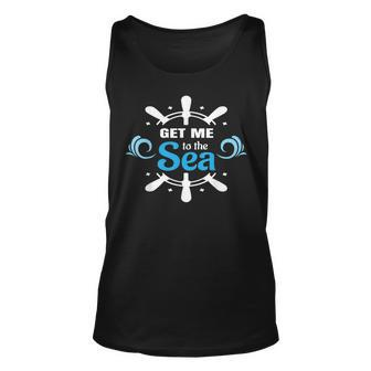 Get Me To The Sea Anchor Travel Ocean Water Wheel Vacation Unisex Tank Top | Mazezy