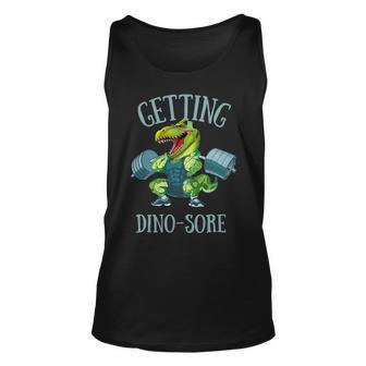 Getting Dinosore Funny Weight Lifting Workout Gym Unisex Tank Top - Monsterry AU