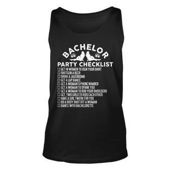 Getting Married Groom Bachelor Party Checklist Tank Top
