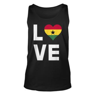 Ghana Love I Love Ghana Africa Heart Ghanaian Flag Unisex Tank Top - Thegiftio