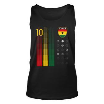 Ghana Soccer Ghanaian Flag Football Retro 10 Jersey Tank Top - Thegiftio UK