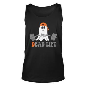 Ghost Dead Lift Halloween Ghost Gym Graphic Pocket Tank Top - Monsterry AU
