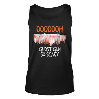 Ghost Gun So Scary Halloween Ghost Boo Spooky Season Tank Top - Thegiftio UK