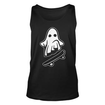 Ghost Skateboarding Halloween Costume Ghoul Spirit Tank Top | Mazezy UK