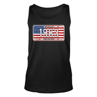 Gift For 57 Year Old Vintage Classic Car 1963 57Th Birthday Unisex Tank Top | Mazezy