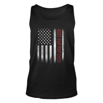 Gifts For Papa Best Pap Pap Ever American Flags Unisex Tank Top | Mazezy