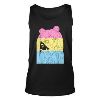 Girl Anime Pansexual Pride Pansexual Flag Lgbt Month Unisex Tank Top | Mazezy