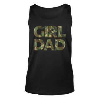 Girl Dad Men Proud Father Of Girls Fathers Day Camo Unisex Tank Top | Mazezy UK