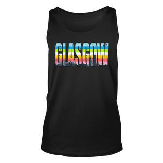 Glasgow Queer Flag Pride Support City Unisex Tank Top | Mazezy DE