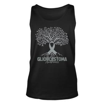 Glioblastoma Awareness Month Brain Cancer Tree Ribbon Tank Top - Seseable