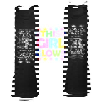 Glow This Girl Glows Retro 80S Party Girl 80S Party Unisex Tank Top - Thegiftio UK