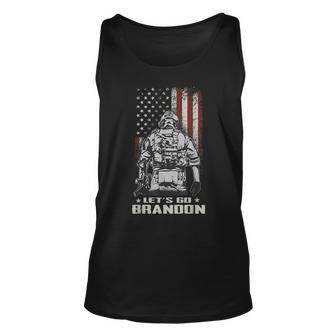 Lets Go Brandon Veteran Us Army Battle Flag Idea Tank Top | Mazezy