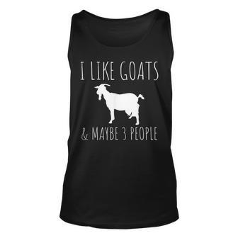 I Like Goats & Maybe 3 People Farm Introvert Farm Tank Top | Mazezy