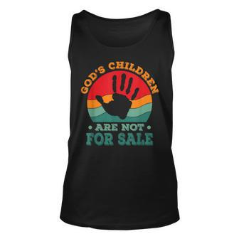Gods Children Are Not For Sale Funny Quote Gods Childre Unisex Tank Top | Mazezy