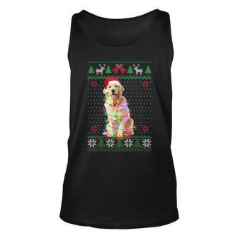 Golden Retriever Dog Ugly Sweater Christmas Puppy Dog Lover Tank Top - Monsterry