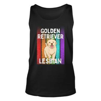 Golden Retriever Lesbian Unisex Tank Top | Mazezy