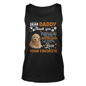 Goldendoodle Dog Dear Daddy Thank You For Being My Daddy Unisex Tank Top - Monsterry AU