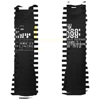 Gooch Name Gift Im Gooch Im Never Wrong Unisex Tank Top - Seseable