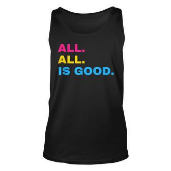 All Is Good Pansexual Subtle Pan Pride Discreet Lgbtq Tank Top | Mazezy