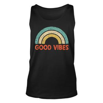 Good Vibes Only Funny Positive Inspirational Retro Unisex Tank Top | Mazezy