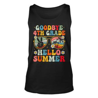 Goodbye 4Th Grade Hello Summer Groovy Fourth Grade Graduate Tank Top | Mazezy