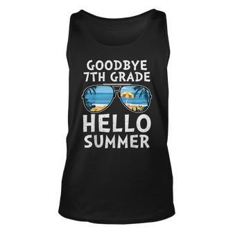 Goodbye 7Th Grade Hello Summer Sunglasses Last Day Of School Tank Top | Mazezy