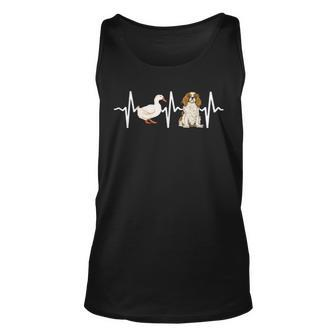 Goose Cavalier King Charles Spaniel Heartbeat Dog Lover Unisex Tank Top | Mazezy