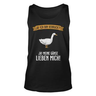 Goose Gift - Crazy & Geese Love Me Unisex Tank Top | Mazezy