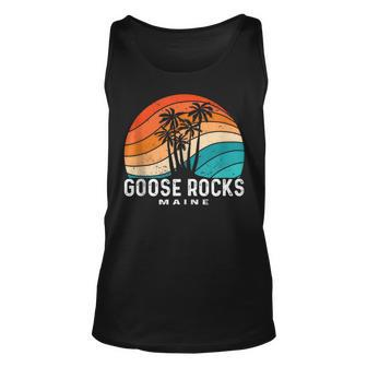 Goose Rocks Beach Maine Palm Tree Beach Souvenir Unisex Tank Top | Mazezy