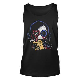 Gothic Clothing All Occult Horror Girl With Cat Creepy Draw Creepy Tank Top | Mazezy