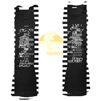 Gpa Grandpa Gift Dont Mess With Gpapasaurus Unisex Tank Top | Seseable CA