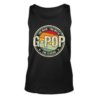 Gpop The Man The Myth The Legend Grandfather Fathers Day Gift For Mens Gift For Women Unisex Tank Top - Thegiftio UK