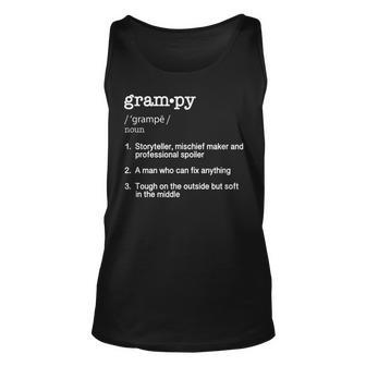 Grampy Definition T Funny Fathers Day Gift Unisex Tank Top | Mazezy