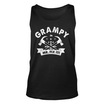 Grampy Mr Fix It Funny Fathers Day Gift For Men Unisex Tank Top | Mazezy CA