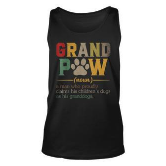 Grand Paw Grandpa Dog Dad Definition Pawpa Father’S Day Unisex Tank Top | Mazezy
