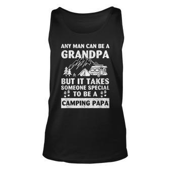 Grandpa Camp Lover Proud Camping Papa Fathers Day Gift Unisex Tank Top | Mazezy