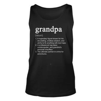Grandpa Definition Funny Cool Unisex Tank Top | Mazezy