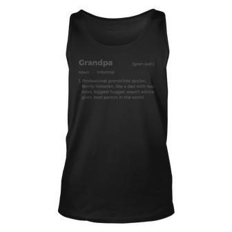 Grandpa Noun Definition Dad Father Gift For Mens Unisex Tank Top | Mazezy