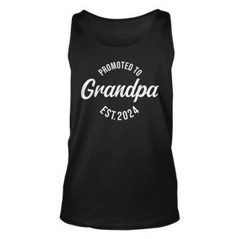 Grandpa To Be 1St Time 2024 Promoted To Grandpa 2024 Unisex Tank Top | Mazezy