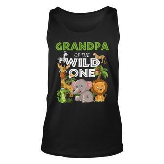 Grandpa Of The Wild One Zoo Birthday Safari Jungle Animal Grandpa Tank Top | Mazezy