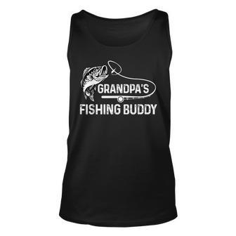 Grandpas Fishing Buddy Cool Father-Son Team Young Fisherman Tank Top | Mazezy