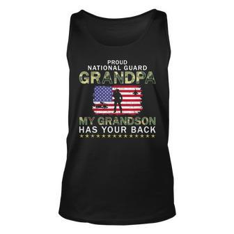 My Grandson Has Your Back Proud National Guard Grandpa Tank Top | Mazezy