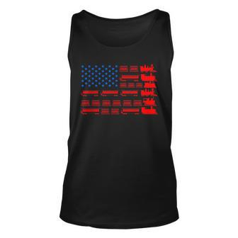 Great Train Lover Design Model Trains United States Flag Unisex Tank Top | Mazezy