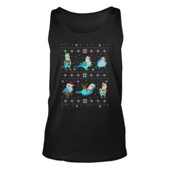 Green Quaker Ugly Christmas Sweater Parrot Owner Birb Tank Top | Mazezy UK
