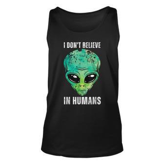 Green Turquoise Alien Face Halloween Costume Tank Top | Mazezy