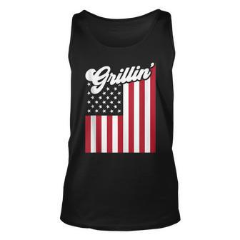 Grilling Memorial Day Bbq Summer Cookout American Flag Summer Tank Top | Mazezy