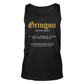 Gringón Funny Definition Mexican Chingon Unisex Tank Top | Mazezy UK