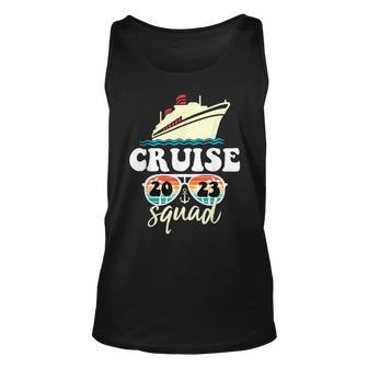 Groovy Cruise Squad 2023 Sunglasses Family Vacation Trip Unisex Tank Top - Monsterry